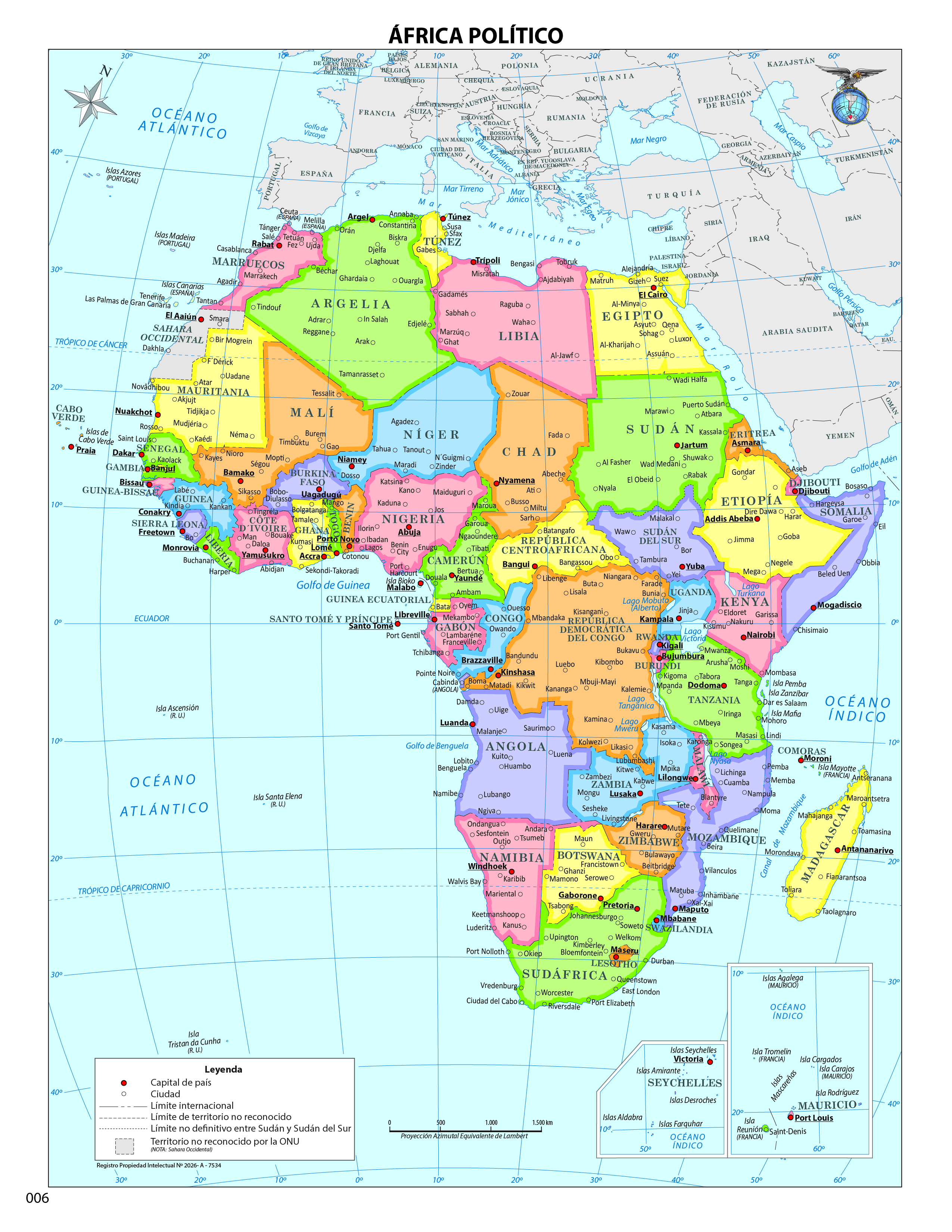 Mapa África político