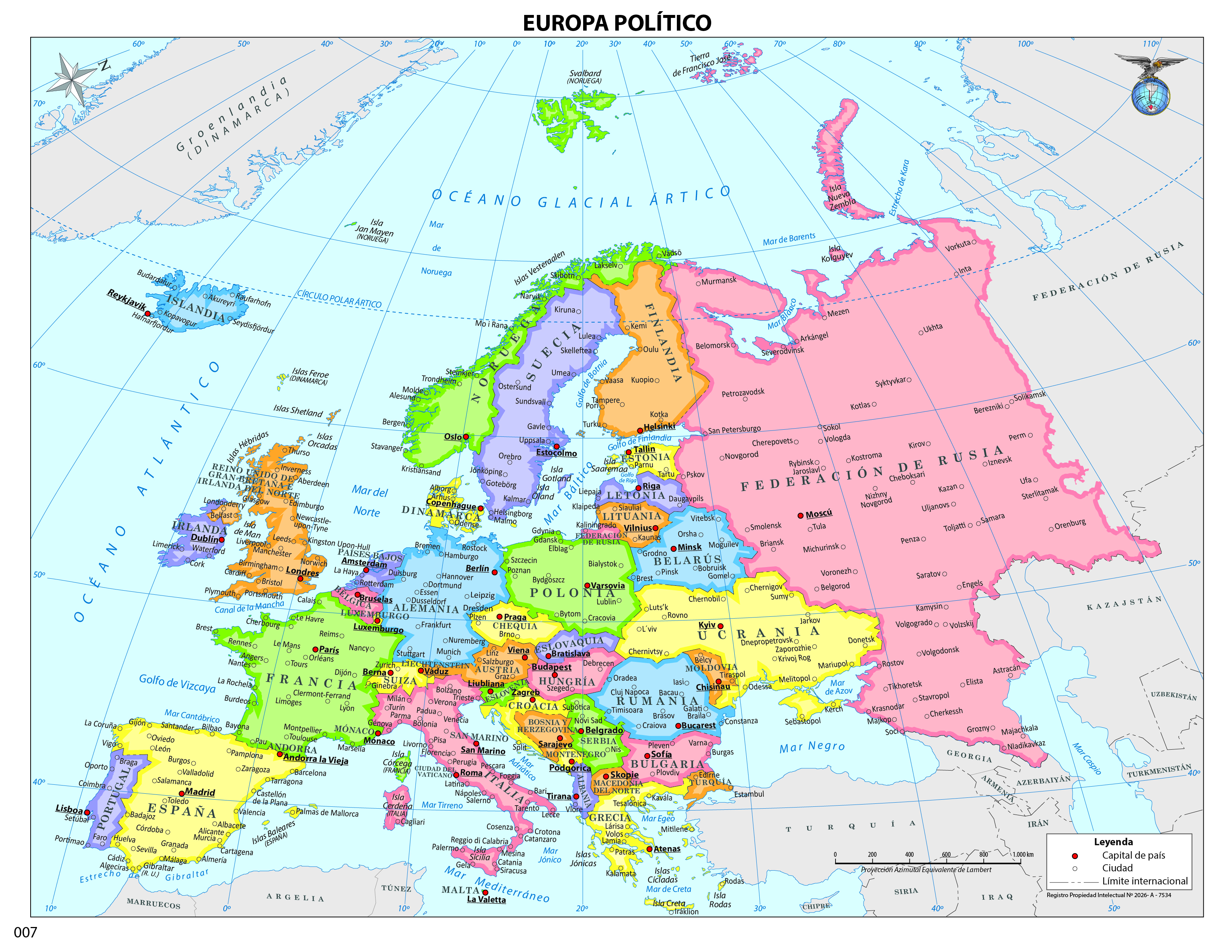 Mapa Europa político