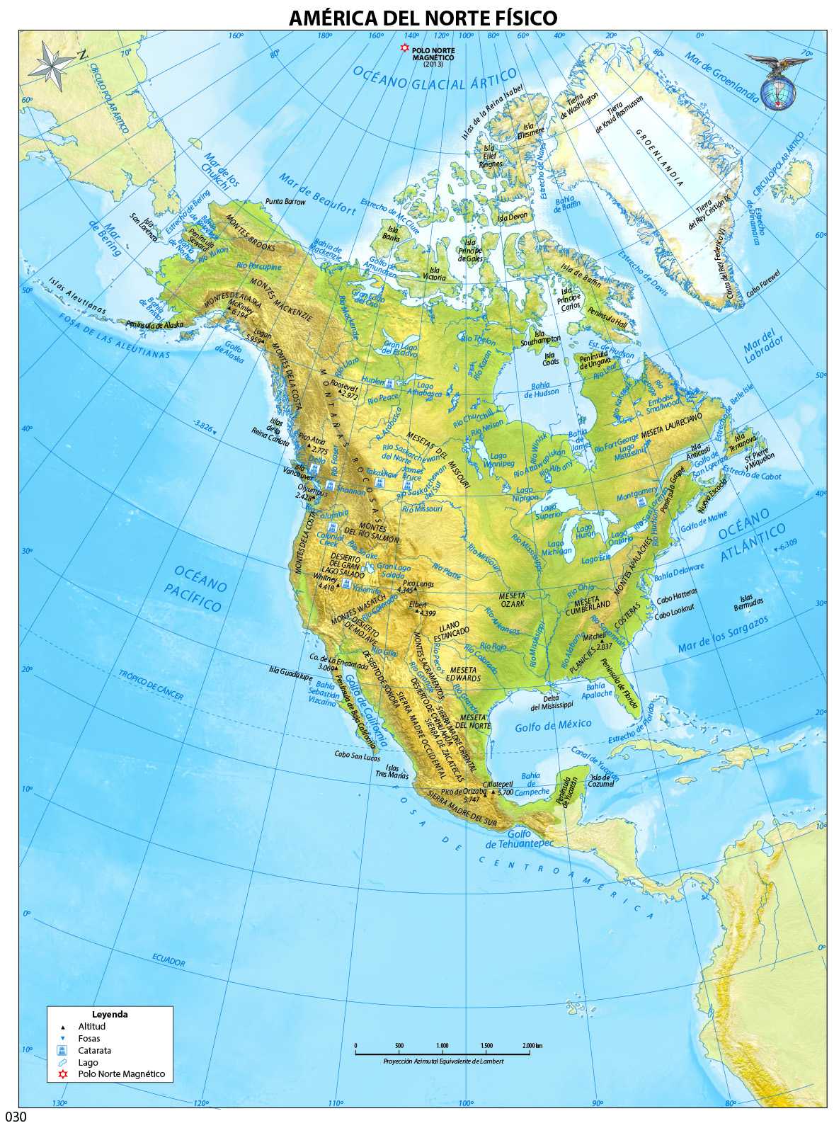 América del Norte Físico