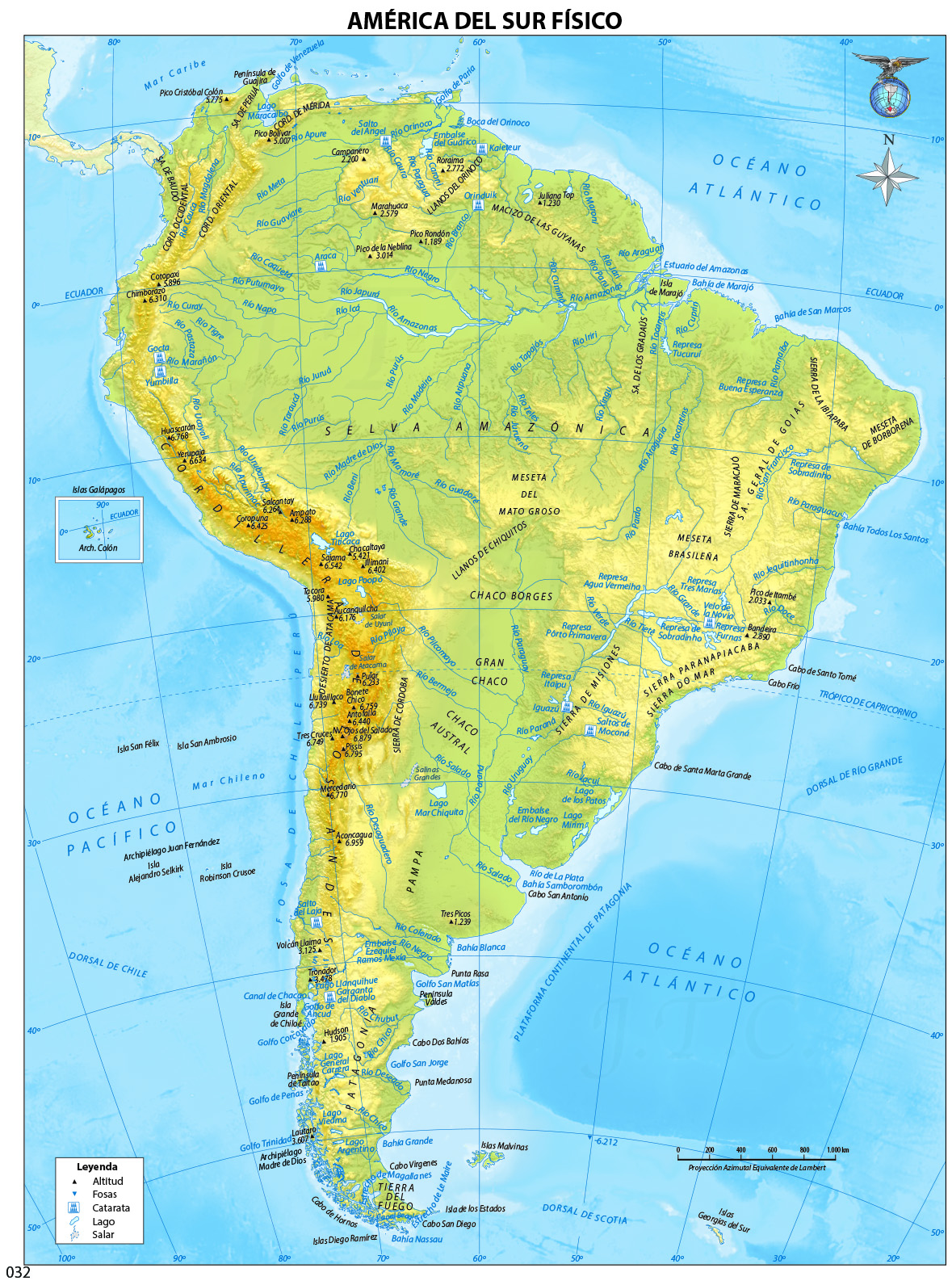 América del Sur Físico
