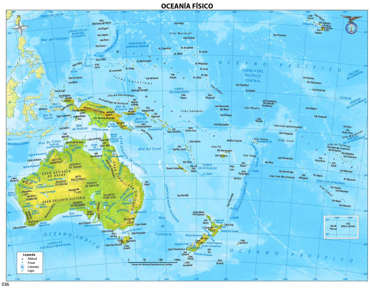 Oceanía Físico