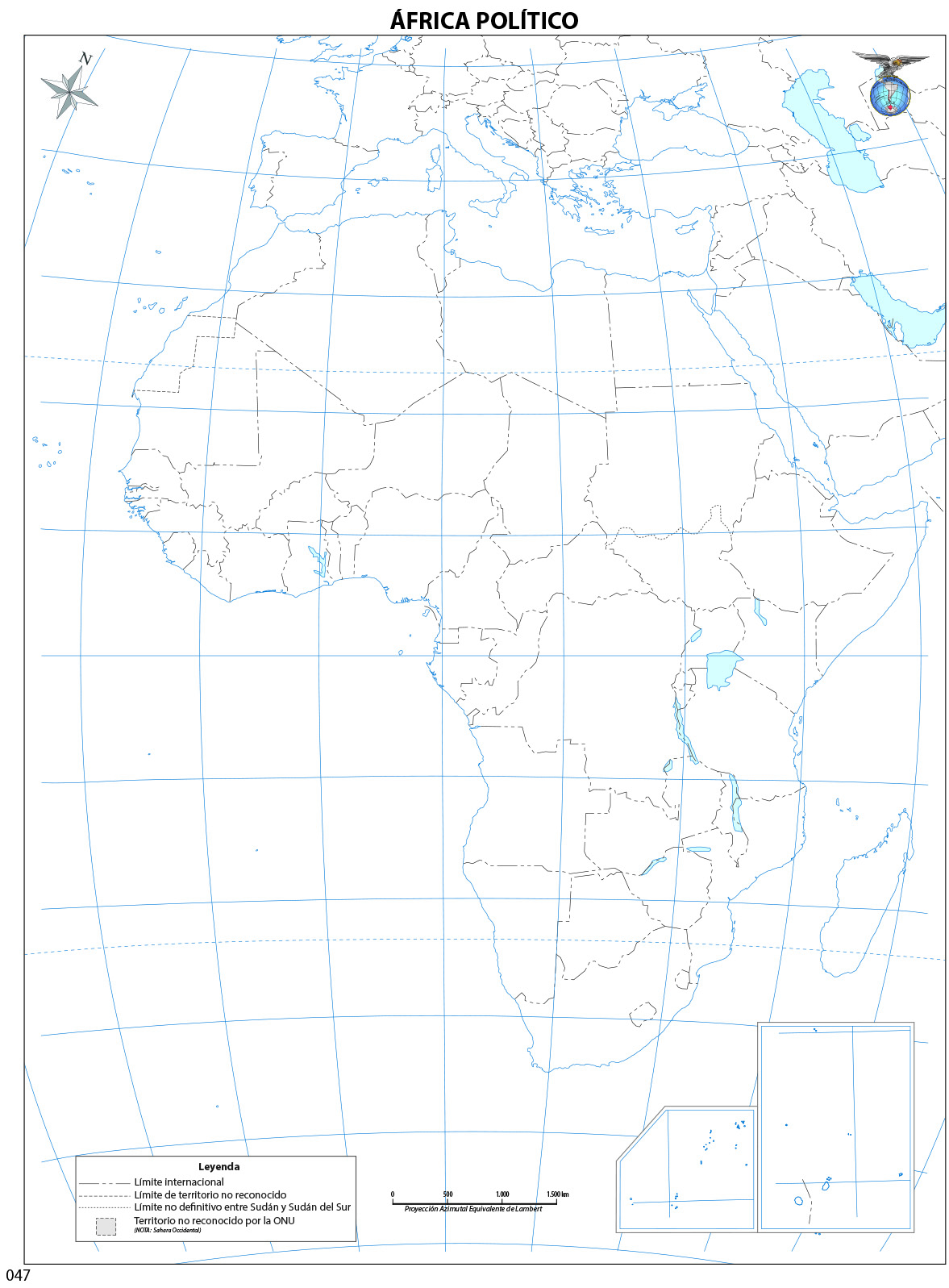 Mapa Mudo África Político