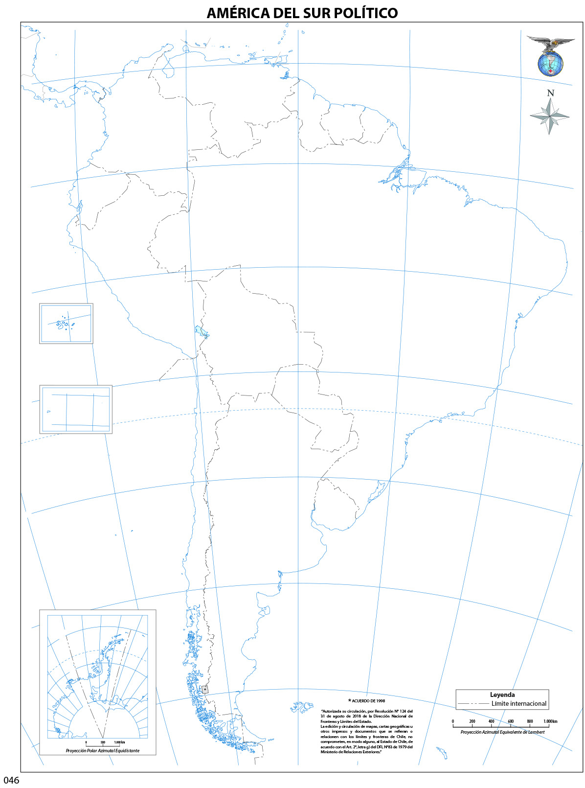 Mapa Mudo América del Sur Político