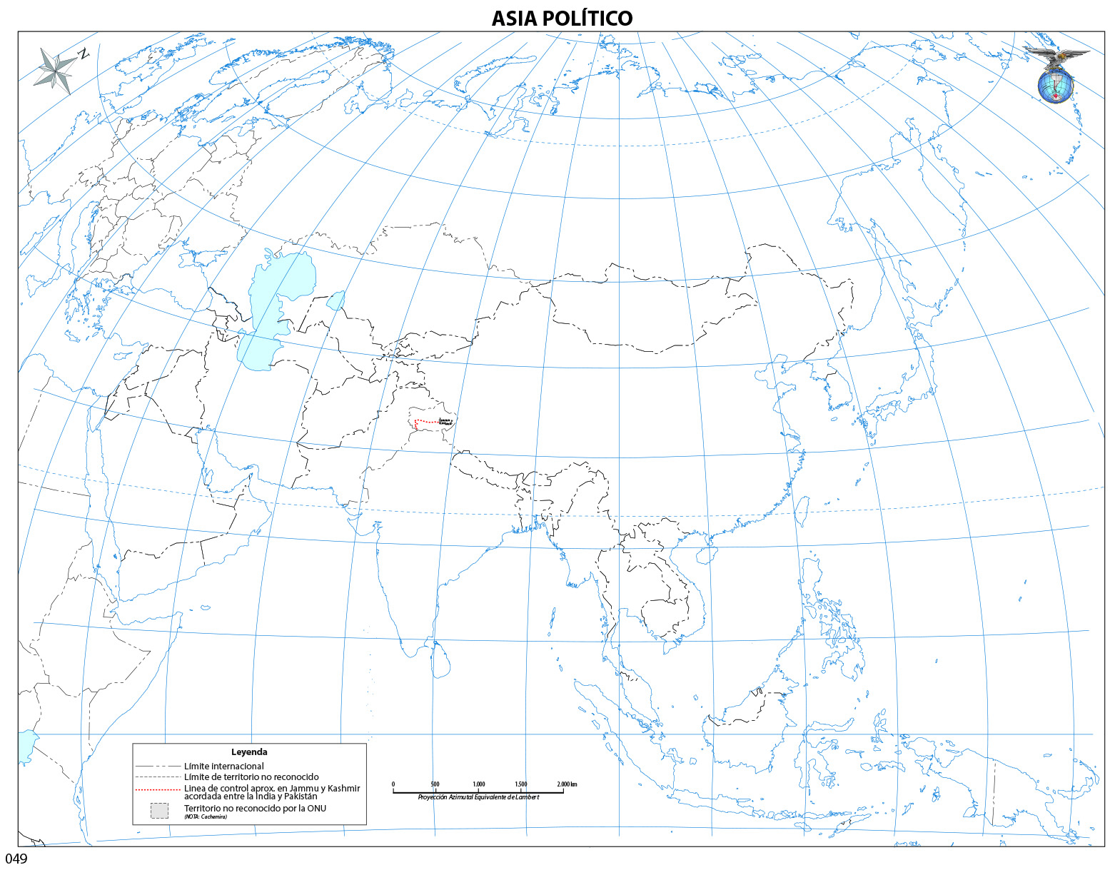 Mapa Mudo Asia Político
