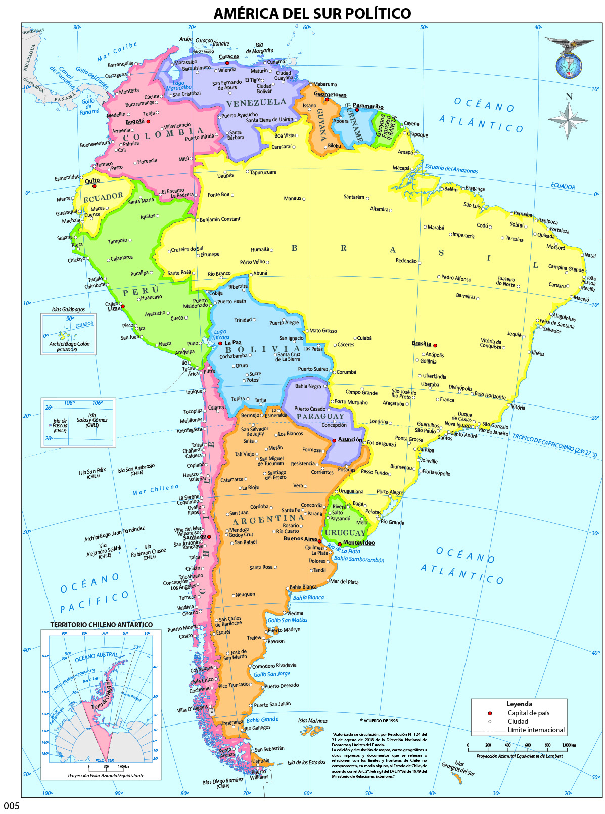 América del Sur Político