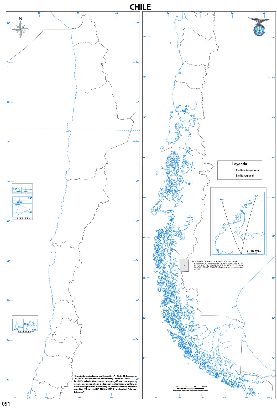 Mapa Mudo Esquicio de Chile