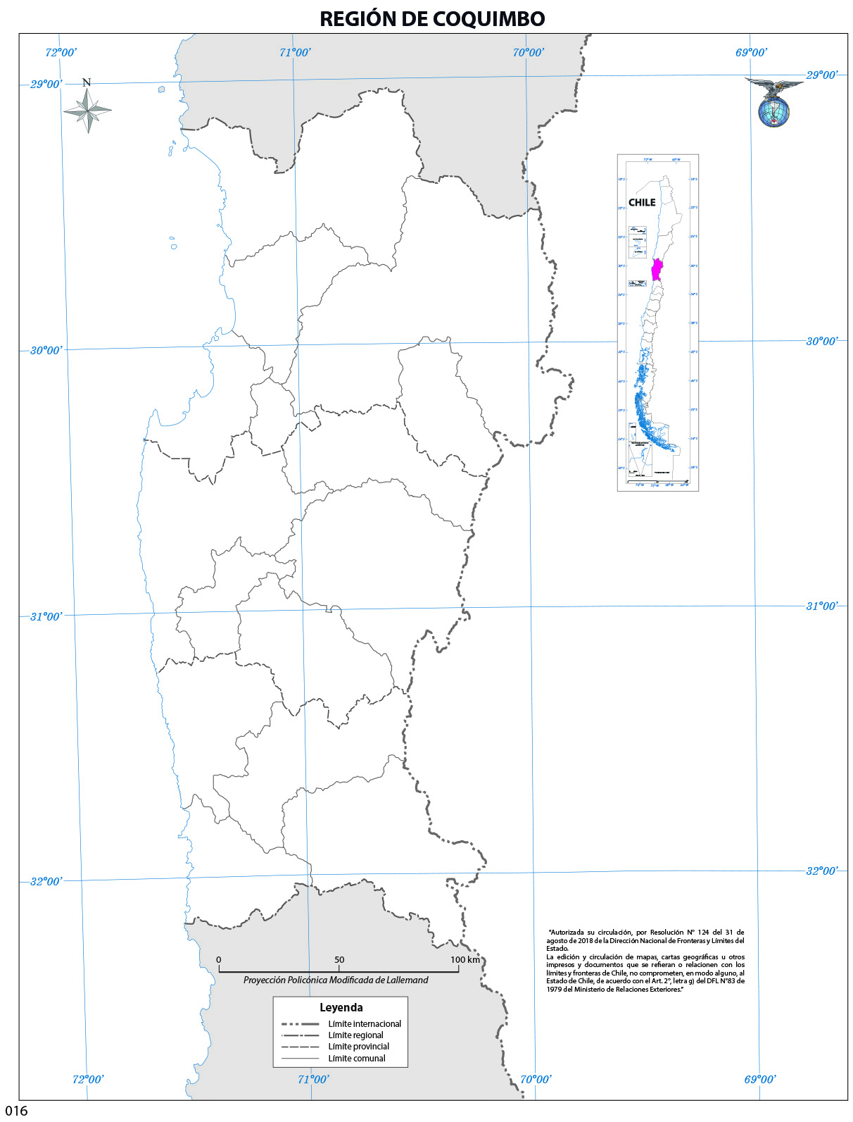 Mapa Mudo Región de Coquimbo